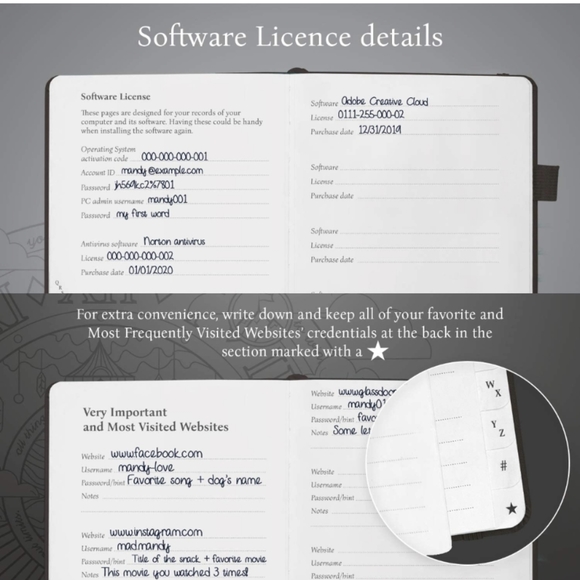 Purple Legend Password Book NWT - Picture 2 of 7